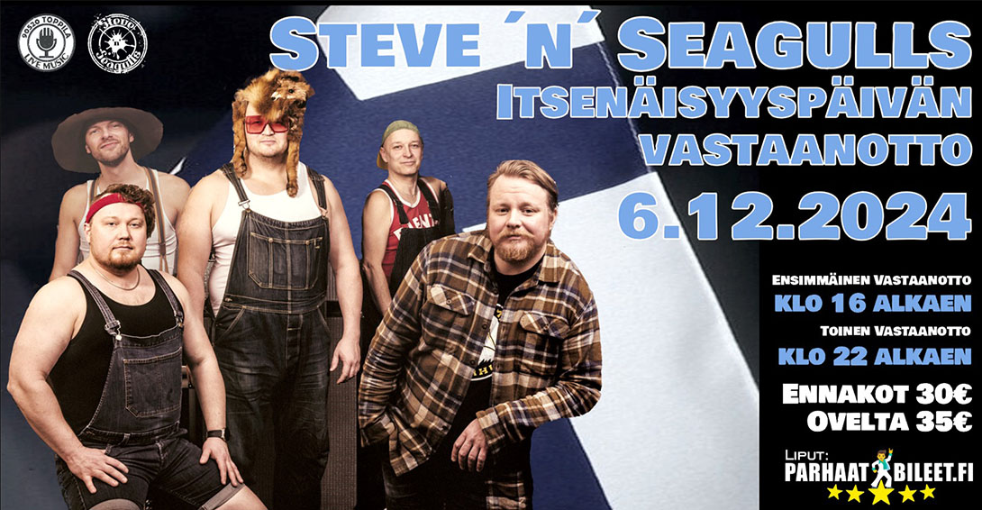 Steve ´N´ Seagulls itsenäisyyspäivän vastaanotto